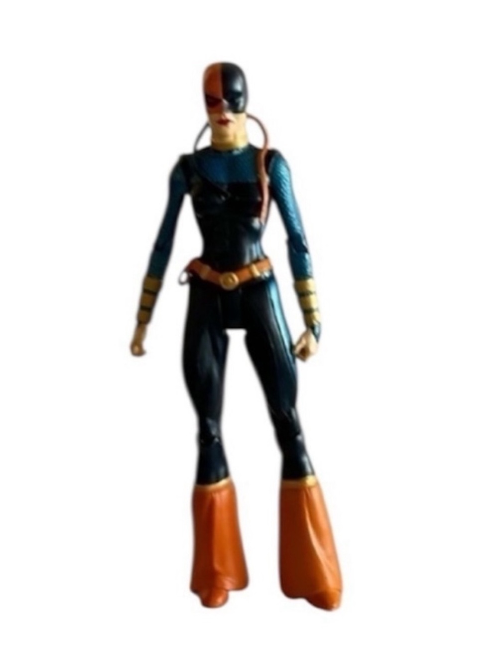 Female Action Figure Toy - Black, Blue & Orange Kids Figure
